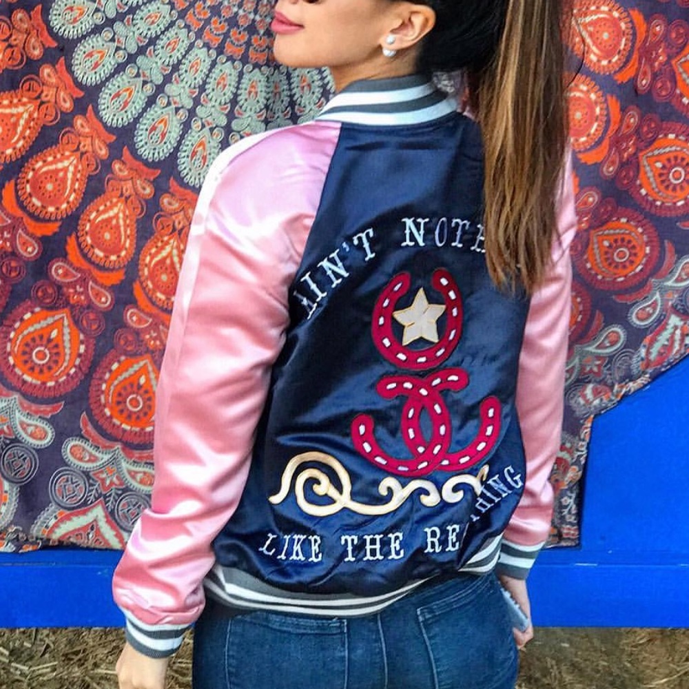 Limited edition embroidered bomber jacket
